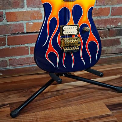 Jackson USA Custom Super Strat Charvel San Dimas Style Fender Headstock 1991 Hot Rod Flames image 6