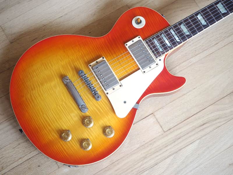 1980s Burny by Fernandez Super Grade Les Paul Standard Vintage Guitar Flame Top Japan image 1