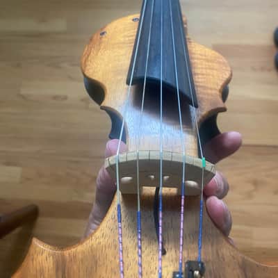 Rare: Tucker Barrett Luma - 5 string electric Violin/Viola - Hawaiian Koa wood image 22