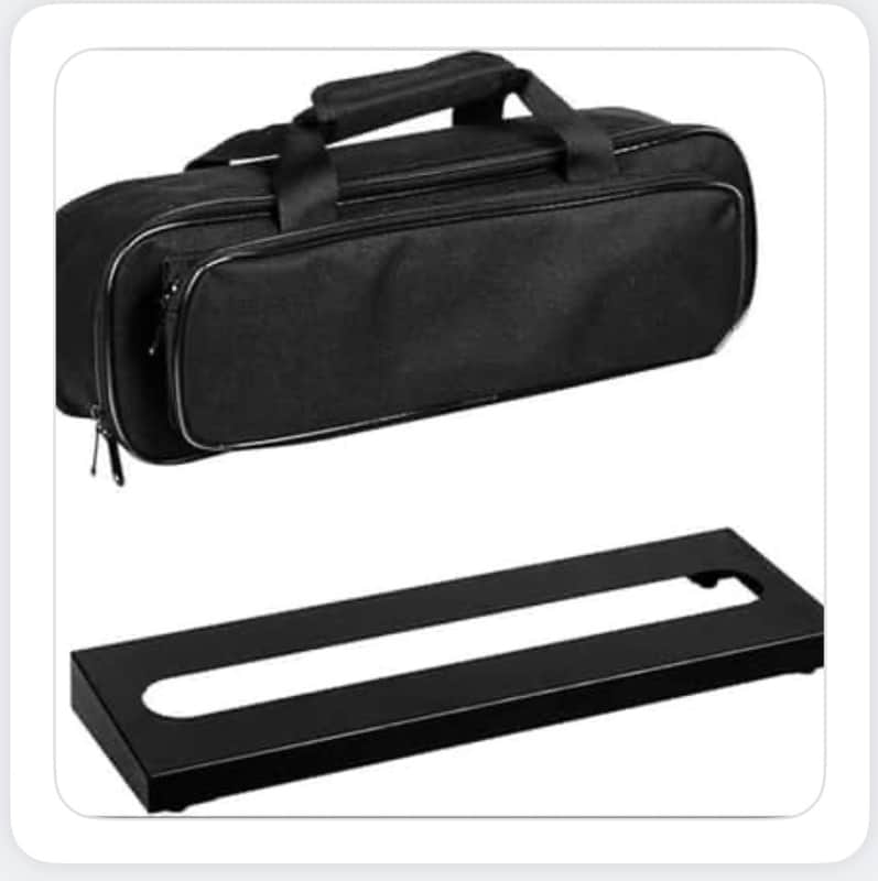 Unbranded Small Guitar Pedal Board 15.7 x 4.9 inches Pedalboard with Carrying Bag image 1