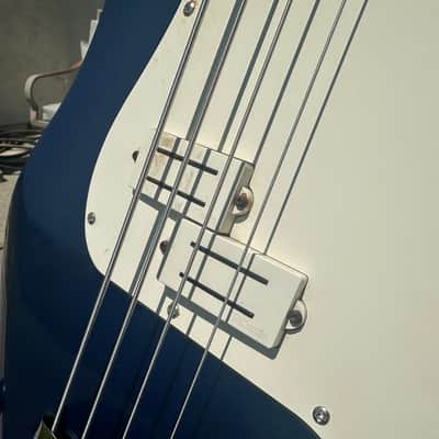 Video! Custom Fender Standard Precision Bass Blue image 3