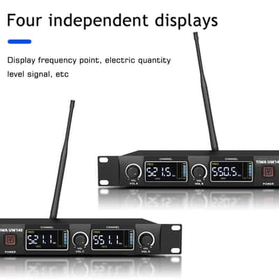 Wireless 4 handheld microphone for church/speech/karaoke/performance image 4