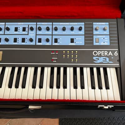 SIEL Opera 6 Polyphonic Synth - Excellent - SERVICED w/ Custom Battery Upgrade + Original Manual & Tape + Hard Case image 3