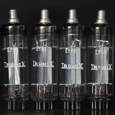 4x 1955's Tronix EY81 Long Plate Top Ring Getter Vacuum Tube image 2