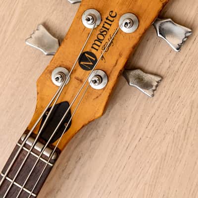 1960s Mosrite Celebrity Vintage 25" Short Scale Hollowbody Bass Cherry, USA-Made image 4