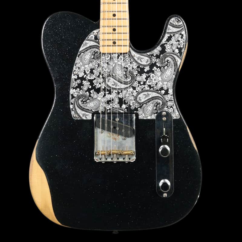 Fender Brad Paisley / J Mascis Hybrid Roadworn Telecaster - Black Sparkle