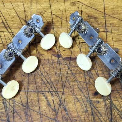 Vintage RARE 1970's 3x3 On a Plate Open Back Fancy Guitar Tuners Japan Luthier Parts #6 image 1