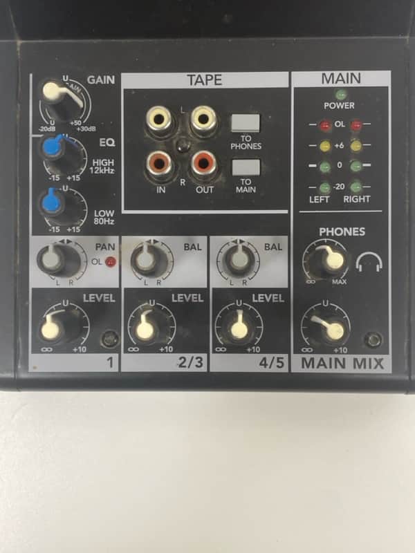 Mackie Mix5 5-Channel Compact Mixer 2015 - Present - Black image 1