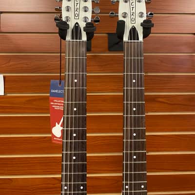 Danelectro Doubleneck 6/12 Reissue - White Pearl image 3