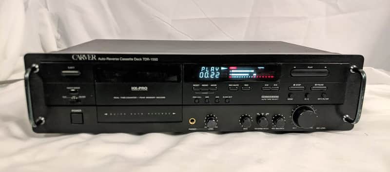 Carver TDR-1550EX Auto-Reverse Cassette Deck - 1992 Black | Reverb