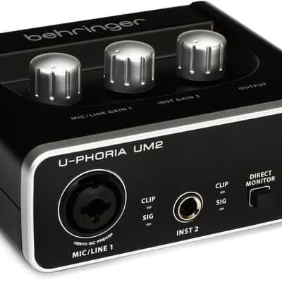 Behringer Xenyx Q502USB Mixer with USB  Bundle with Behringer U-Phoria UM2 USB Audio Interface image 2