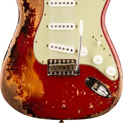 Fender Custom Shop 1961 Stratocaster, Super Heavy Relic - Aged Dakota Red over 3-Color Sunburst(Pre-Order) image 2