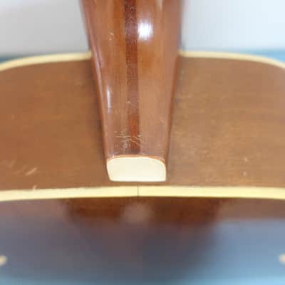 Vintage 1940s Regal Junior Jumbo Flattop Acoustic Guitar Project High Action & Chipped Kluson Tuner Buttons Lots Of Protentional Rare Original Chipboard Case & Case Candy image 17