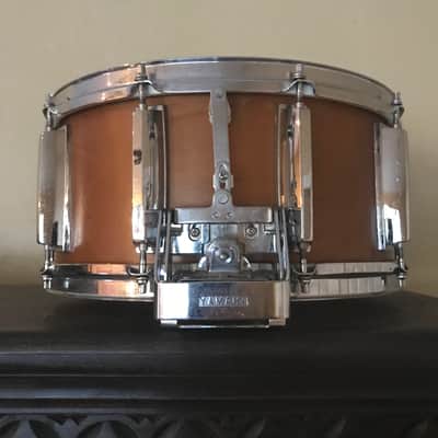 Vintage Yamaha Drums Japan 9000 Pre - Recording Custom Real Wood Parallel Strainer 6.5 x 14 Studio Concert Snare Drum - 1980 image 3