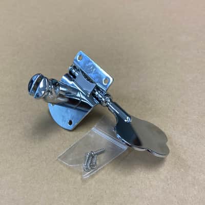 Grover Style Single Cloverleaf Bass Tuning Machine Gears Chrome Trible Side image 2