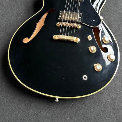 1983 Yamaha SA-2100 Semi-Hollow Electric Guitar – Black – Made in Japan – Original Hard Case image 2