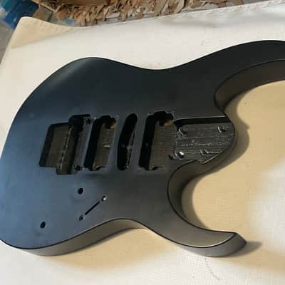 2009 Indonesian Ibanez RG5EX1 Flat Black Basswood Guitar Body Floyd Ready image 3