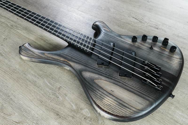 Mayones Viking VF 4 Multi-Scale 4-String Bass, Antique Black Matte, Ebony image 1