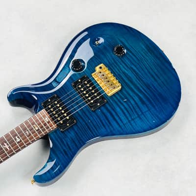 PRS Custom 24 10-Top Birds Brazilian Rosewood Gold Hardware 1990 - Royal Blue image 5