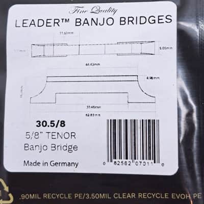 Grover Set of 9 Acousticraft Tenor Banjo Bridge 5/8" - 5 String - Maple & Ebony - Germany-New! NOS image 6