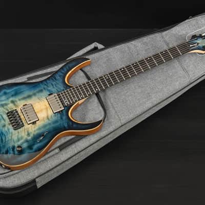 Mayones Duvell 6 Elite Curly Poplar - Turquoise Iris image 3