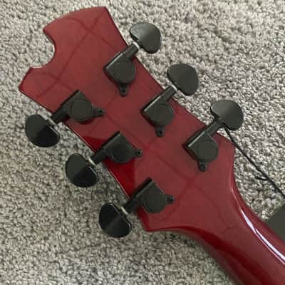 Xavier Transparent Red Single Cut Electric Guitar, Mahogany Body, Maple Neck, Rosewood Fingerboard image 15