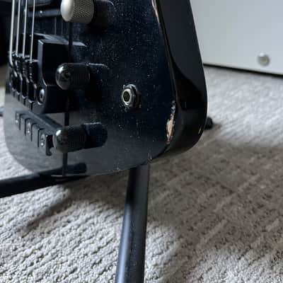 Greco TB-700 Thunderbird Bass Black 1980s MIJ with Hipshot SuperTone Gibson Bridge + Gibson Thunderbird Case image 3