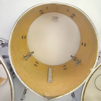 Slingerland 12,14,16"#592 Cut-A-Way Trio Tom Drums COW Chrome-Wood Vintage70s US image 5