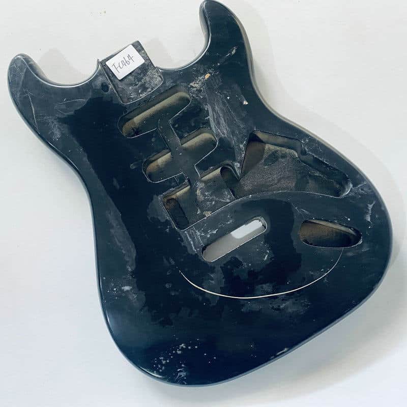 Black SSH Basswood Guitar Strat Style Body image 1