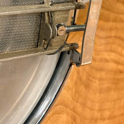 Rogers "7-Line" Dyna-Sonic 5x14" Brass Snare Drum with "Beavertail" Lugs 1963 - 1967 - Chrome image 12