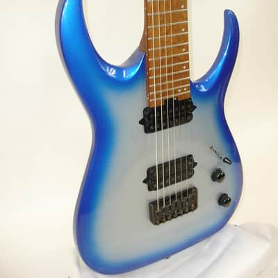 2020 Jackson Pro Series Signature Misha Mansoor Juggernaut HT7 7-String Electric Guitar, Caramelized Maple Fingerboard, Blue Sky Burst image 3