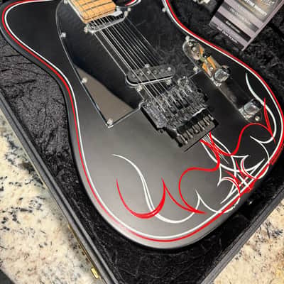 2014 Dean USA "Tracii Guns" Signature Nash Vegas T-Style Satin Black Pinstripe image 1