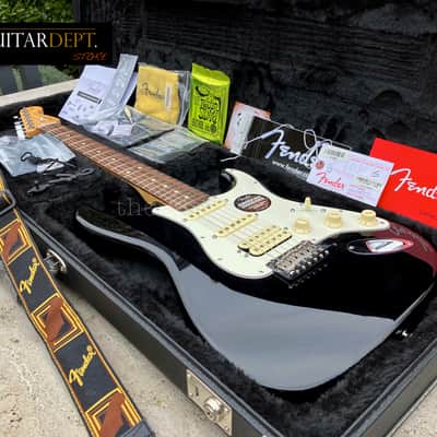♚ PRISTINE ♚2014 Fender American Standard Stratocaster HSS *USA♚BLACK♚Custom Shop PuPs image 4