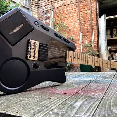 Japan Casio Fujigen EG5 1984 grey Guitar with a cassette player image 2
