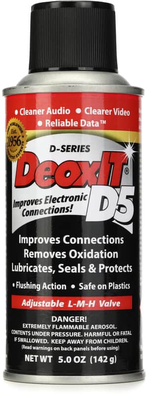 CAIG Laboratories DeoxIT D5 Contact Cleaner 5% Solution - 5-oz. Spray (5-pack) Bundle image 1
