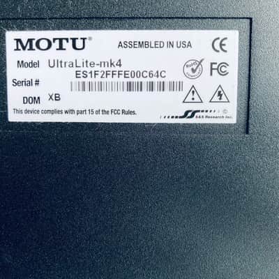 MOTU UltraLite Mk4 18x22 USB Audio Interface 2010s - Black image 4