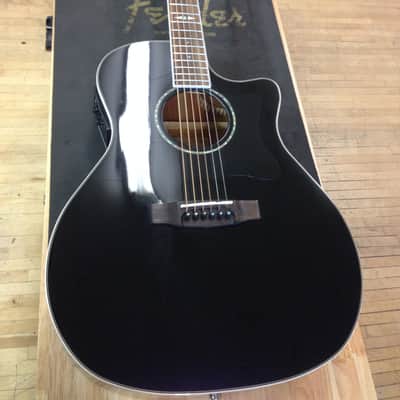 Cort GA5F BK Grand Regal Series Solid Spruce/Mahogany Grand Auditorium Cutaway with Electronics Black