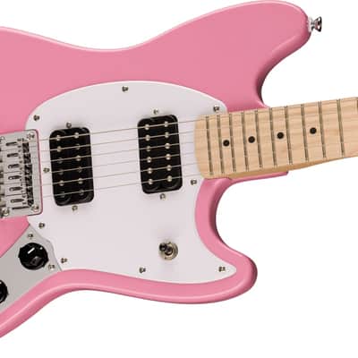 Squier - Squier Sonic Mustang HH - Electric Guitar - Maple Fingerboard - Flash Pink w/ White Pickguard image 2