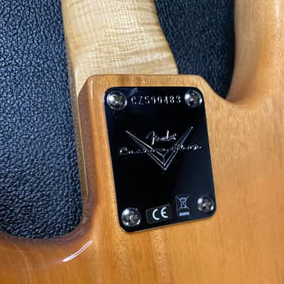NEW! Fender Artisan Koa Precision Bass NOS - Ebony Fingerboard Natural Koa Finish - Absolutely Beautiful - Flamed Maple Neck - Authorized Dealer - 9.65lbs - G06782 image 12