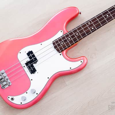 1985 Fender Precision Bass ‘62 Vintage Reissue PB62-55 Metallic Pink w/ Seymour Duncan & Case, Japan MIJ Fujigen image 1