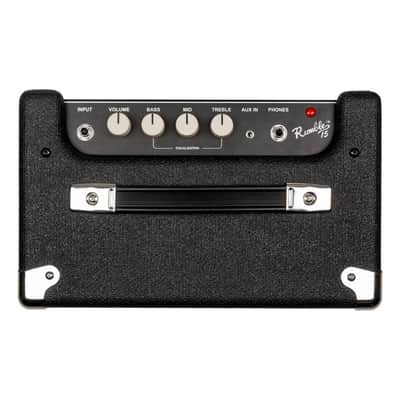 Fender Rumble 15 120V 15-Watts Portable Bass Amplifier with 8-Inch speaker and Three-Band EQ (Black and Silver) image 6