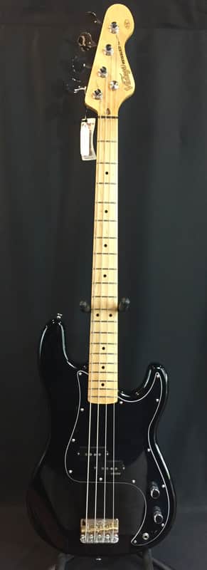 Vintage V4MTB Tony Butler Signature P-Bass 4-String Bass Guitar Gloss Black image 1