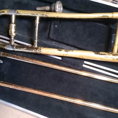 Blessing Scholastic Tenor Trombone. Made in USA. Brass w/ case mouthpiece image 6