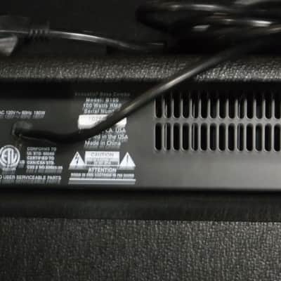 ACOUSTIC B100 100 Watts. Bass Combo 15" Speaker. Black. Super Duper Clean. image 8