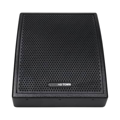 CARME-U10MB | CARME Series 10" Coaxial Passive 2-way Professional PA DJ Stage Monitor Speaker, Black with U Mounting Bracket, for Surface-Mount, Installation, Live Sound, Bar, Church image 1
