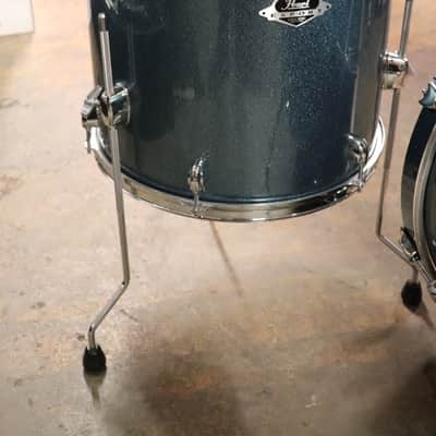 Pearl 4pc Export Drum Set Aqua Blue Glitter image 8