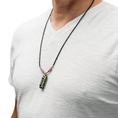 Hohner mini harmonica necklace M38N-pl - pink special purchase image 2