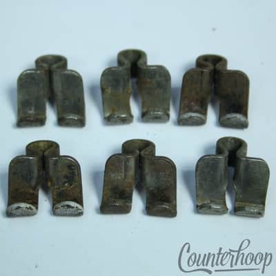 *Gretsch 6x Tension T-Rod Clips Floor/Tom/Snare Drum Broadkaster Nickel 40s USA* image 2