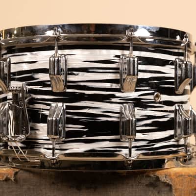 Vintage Newsound 8x14 White Tiger Pearl Snare Drum image 10