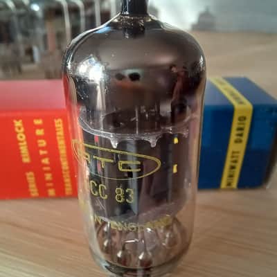 Perfect 1977 NOS NIB MULLARD Blackburn ecc83 12AX7 UK I63 EXTRA STRONG RTC label, I63 model, best preamp tube, Orange Hiwatt Marshall image 4